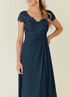 Azazie Jet Final Sale Dusty Blue A-Line Sequins Chiffon Dress image7