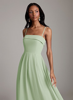 Azazie Lucienne Bridesmaid Dresses Dusty Sage A-Line Strapless Chiffon Convertible Dress image3