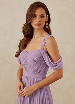 Christian Siriano Bridal for Azazie 1013 Bridesmaid Dresses Wisteria A-Line Off the Shoulder Chiffon Dress image2