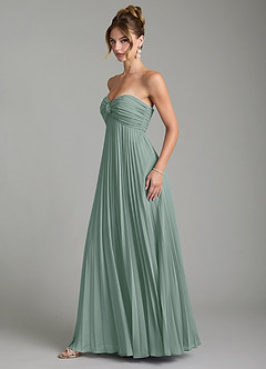 Azazie Tempest At-home Try On Dresses Agave Empire Corset Chiffon Convertible Dress image11