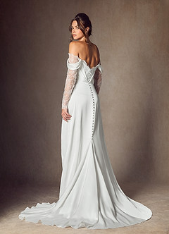 Azazie Alexa Wedding Dresses Diamond White A-Line Sweetheart Neckline Lace Dress image2