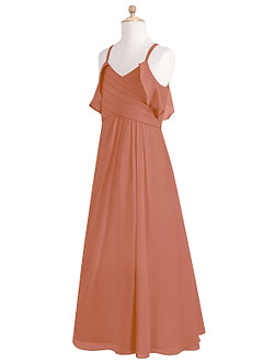 Azazie Dakota Junior Abito A-Line in Chiffon a Spalla Scoperta Più Tagliato image10