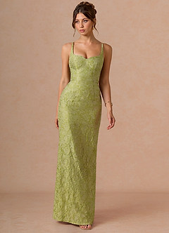 Paulina 연한 연두색 맥시 드레스 image3