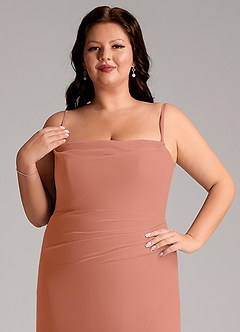 Azazie Leonis Bridesmaid Dresses MAI TAI Sheath Strapless Chiffon Convertible Dress image15