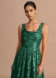 Robe Maxi Vert Chasseur Novi image5