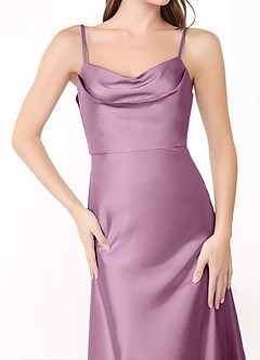 Azazie Alaija Brautjungfernkleider Meerjungfrau-Linie Seitliche Cut-Outs Stretch-Satin Kleid Blauregen image5