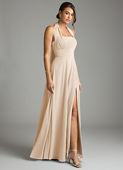 Azazie Tamira Suknie dla druhen Linia A Pofałdowany Szyfon Do ziemi Sukienka image7