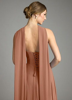 Azazie Ayla Abiti da Damigella Abito A-Line in Chiffon Scollo a Cuore Bronzo image10