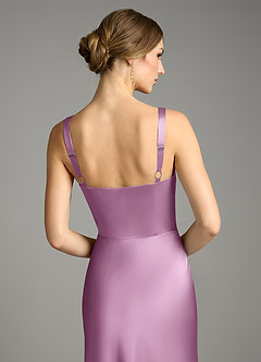 Azazie Alouette Robes de demoiselle d'honneur Robe Sirène en Satin extensible Plissé Glycine image4