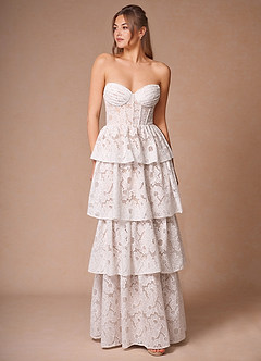 Galadriel White Lace Layered Dress image5