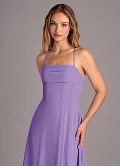 Azazie Carolyn Bridesmaid Dresses Tahiti A-Line Pleated Chiffon Dress image2