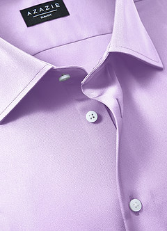 front Julian Lila Camisa de vestir de satén elástico