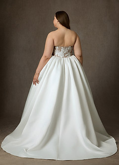 Azazie Mirabeth Suknie ślubne Suknia balowa Bez ramiączek Sznurówka Pociąg Kapliczny Sukienka image13