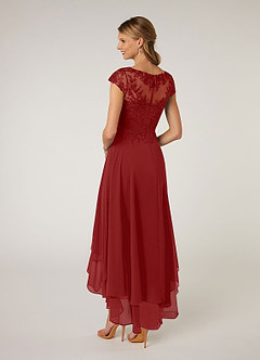 Azazie Shonda Mother of the Bride Dresses Rust Lace Chiffon Dress image5