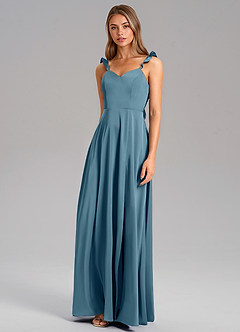 Azazie Everett Bridesmaid Dresses Bermuda A-Line Stretch Satin Dress image4