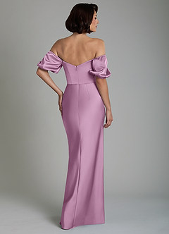 Azazie Lea Bridesmaid Dresses Wisteria Mermaid Off the Shoulder Stretch Satin Convertible Dress image6