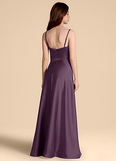 Azazie Prisha Junior Klä av A-Line i Stretch Satin Plisserad image2