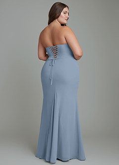 Azazie Sorrel Abiti da Damigella Abito Sirena in Chiffon Corsetto Blu Polveroso image10
