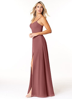 Azazie Moira Bridesmaid Dresses Amethyst A-Line Scoop Chiffon Dress image3