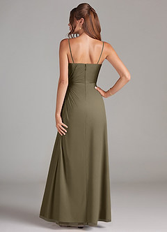 Azazie Aliani Final Sale Willow Green Sheath Strapless Chiffon Convertible Dress image3