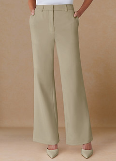 front Marina Donc Pantalon droit en tissu raffiné
