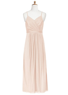 Azazie Luxy Junior Robe en Maille Plissée Rose Pâle image6