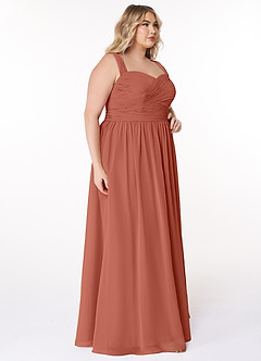 Azazie Zapheira Bridesmaid Dresses Clay A-Line Ruched Chiffon Dress image9