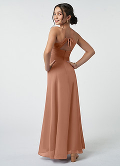 Azazie Avelina Junior Bronzer A-Line Pleated Chiffon Dress image5