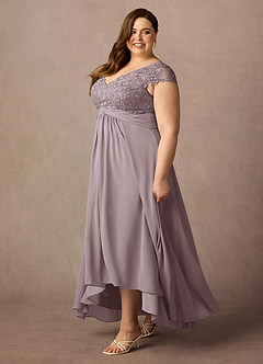 Azazie Irmeli Mother of the Bride Dresses Dusk A-Line Lace Chiffon Dress image11