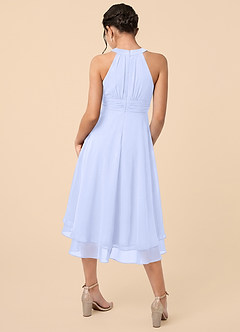 Azazie Linna Junior Lavender A-Line Pleated Chiffon Dress image2