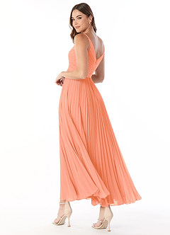 Azazie Raychelle Bridesmaid Dresses Sunset A-Line V-Neck Chiffon Dress image5