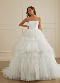 Christian Siriano Bridal for Azazie 2008 Wedding Dresses Diamond White Ball-Gown Sequins Tulle Dress image5