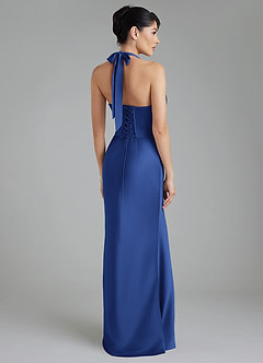 Azazie Torrance Bridesmaid Dresses Royal Blue Mermaid Corset Stretch Satin Dress image8