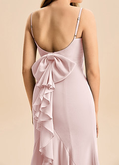 Azazie Lioren Junior Syrena Ukłon Szyfon Długość podłogi Młodsza druhna Sukienka image6