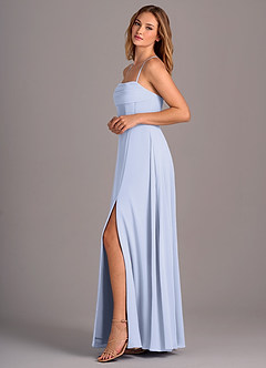 Azazie Carolyn Bridesmaid Dresses Lavender A-Line Pleated Chiffon Dress image3