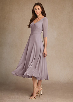 Azazie Durant vestidos de madre de la novia Vestido de Atardecer de Gasa de Corte En A con Plisado image1