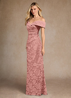 Azazie Canton vestidos de madre de la novia Vestido de Rosetón de Devorado Floral de Sirena con Vestidos sin tirantes image2