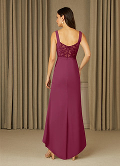 Azazie Yabelle Mother of the Bride Dresses Mulberry Mermaid Lace Chiffon Dress image2