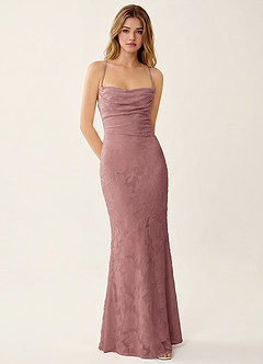 Natasha Dusty Pink Jacquard Corset Mermaid Prom Dress image5