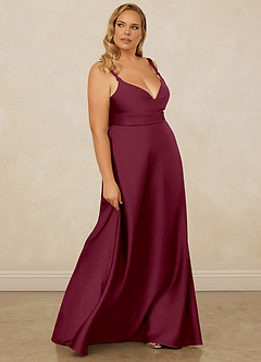 Christian Siriano Bridal for Azazie 1001 Bridesmaid Dresses Mulberry A-Line Sweetheart Neckline Stretch Satin Dress image14