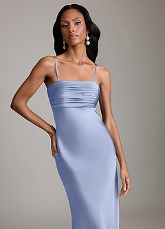 Azazie Saylor Brudtärnklänningar Klä av Sjöjungfru i Stretch Satin Axelbandslös Is image3