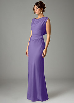 Azazie Kieryn Brautjungfernkleider Meerjungfrau-Linie Plissee Stretch-Satin Kleid Tahiti image5
