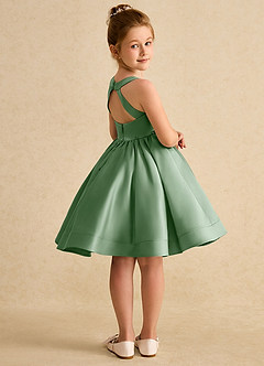 Azazie Julietta Blumenmädchenkleider Ballkleid Cabrio Tüll Kleid Matcha image8