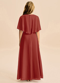 Azazie Maris Junior Vestido Terracota de Gasa de Corte en A image2
