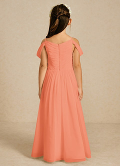 Azazie Chelle Flower Girl Dresses Sunset A-Line Pleated Chiffon Dress image2
