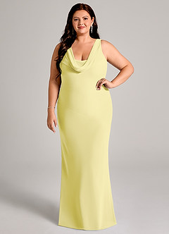 Azazie Rylina Essayer des robes à la maison Robe Sirène en Mousseline de soie Plissée Noir image7