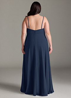 Azazie Akita Bridesmaid Dresses Dark Navy A-Line Chiffon Dress image6
