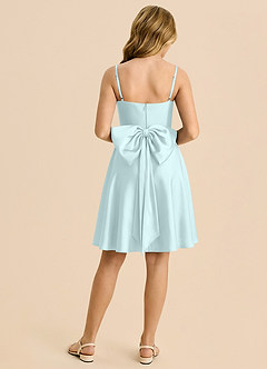 Azazie Bear Junior Sea Glass A-Line Sweetheart Neckline Stretch Satin Dress image2
