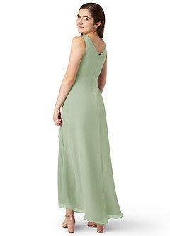 Azazie Odelia A-Line Pleated Chiffon Asymmetrical Junior Bridesmaid Dress image5