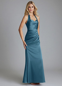 Azazie Minnow Final Sale Bermuda Mermaid Sweetheart Neckline Stretch Satin Dress image1